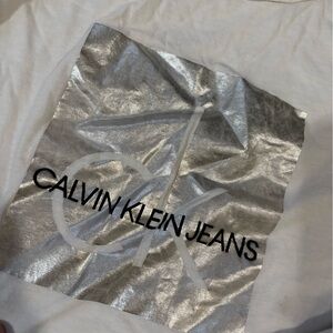 Calvin Klein Silver Graphic top